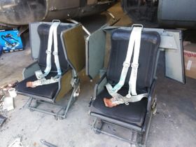 Seat covers and seat belts replaced , armor frames resurfaced and repainted